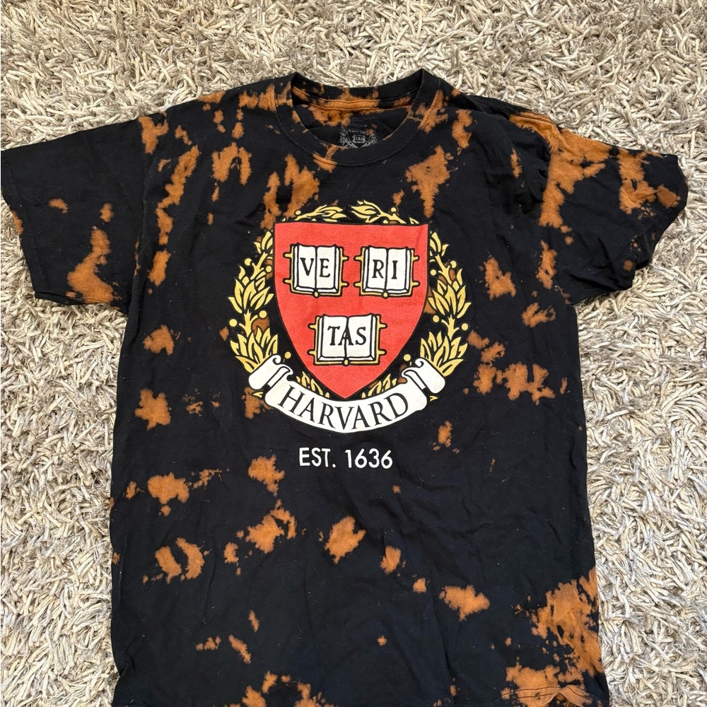 Harvard Graphic Tee Black and Orange